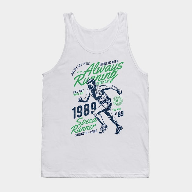 Running Jogging Athlete Athletic College Highschool CrossCountry Runner Races Sports Tank Top by MrWatanabe